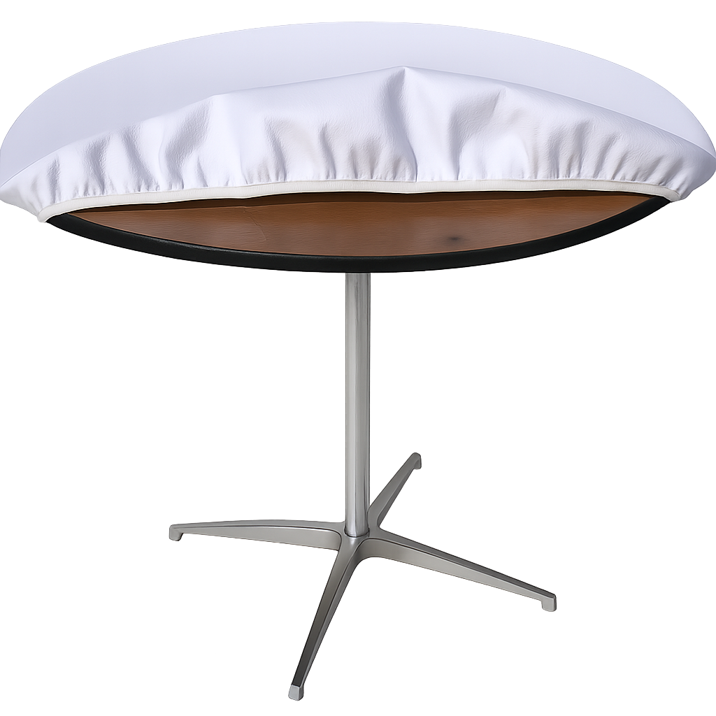 Elastic-edge round table padding